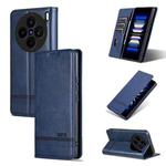 For vivo X200s AZNS Magnetic Calf Texture Leather Phone Case(Dark Blu)
