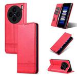 For vivo X200s AZNS Magnetic Calf Texture Leather Phone Case(Red)