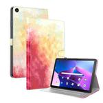 For Lenovo Tab M10 10.1 3rd Gen Watercolor Pattern Skin Feel Magnetic Leather Tablet Case(Spring Cherry)