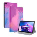 For Lenovo Tab M10 10.1 3rd Gen Watercolor Pattern Skin Feel Magnetic Leather Tablet Case(Purple)