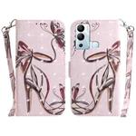 For Infinix Hot 12i 3D Colored Horizontal Flip Leather Phone Case(Butterfly High-heeled)