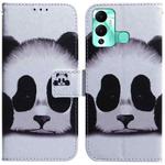 For Infinix Hot 12 Play Coloured Drawing Leather Phone Case(Panda)