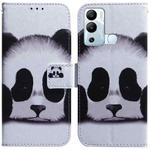 For Infinix Hot 12i Coloured Drawing Leather Phone Case(Panda)