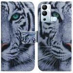 For Infinix Hot 12i Coloured Drawing Leather Phone Case(Tiger)