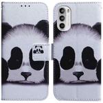 For Motorola Moto G52J Japan Version Coloured Drawing Leather Phone Case(Panda)