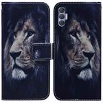 For Tecno Spark 8 Pro Coloured Drawing Leather Phone Case(Lion)
