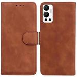 For Infinix Hot 12 Skin Feel Pure Color Flip Leather Phone Case(Brown)