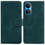 For Honor X7 Skin Feel Pure Color Flip Leather Phone Case(Green)