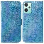 For OnePlus Nord CE 2 Lite 5G Colorful Magnetic Buckle Leather Phone Case(Blue)