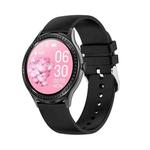 AK35 1.32 inch IPS Color Screen Smart Watch, Support Sleep Monitoring/Blood Oxygen Monitoring(Black Silicone Watch Band)