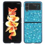 For Samsung Galaxy Z Flip4 Glitter Powder Shockproof TPU Phone Case(Blue)