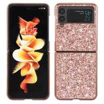 For Samsung Galaxy Z Flip4 Glitter Powder Shockproof TPU Phone Case(Rose Gold)