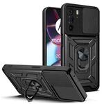 For Motorola Edge 30 Pro Sliding Camera Cover Design TPU+PC Phone Case(Black)