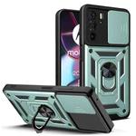 For Motorola Edge 30 Pro Sliding Camera Cover Design TPU+PC Phone Case(Green)