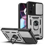 For Motorola Edge 30 Pro Sliding Camera Cover Design TPU+PC Phone Case(Silver)
