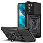 For Motorola Moto G52 Sliding Camera Cover Design TPU+PC Phone Case(Black)