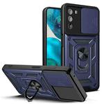 For Motorola Moto G52 Sliding Camera Cover Design TPU+PC Phone Case(Blue)