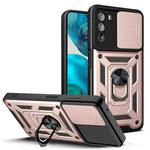 For Motorola Moto G52 Sliding Camera Cover Design TPU+PC Phone Case(Rose Gold)