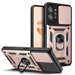 For OPPO Realme C31 Sliding Camera Cover Design TPU+PC Phone Case(Rose Gold)