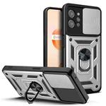 For OPPO Realme C31 Sliding Camera Cover Design TPU+PC Phone Case(Silver)