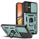For vivo V23 5G / S12 Sliding Camera Cover Design TPU+PC Phone Case(Green)