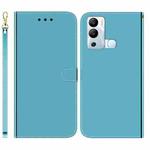 For Infinix Hot 12i Imitated Mirror Surface Horizontal Flip Leather Phone Case(Blue)