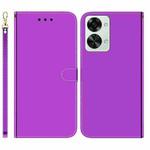 For OnePlus Nord 2T Imitated Mirror Surface Horizontal Flip Leather Phone Case(Purple)