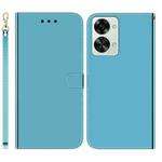 For OnePlus Nord 2T Imitated Mirror Surface Horizontal Flip Leather Phone Case(Blue)