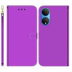 For Honor X7 Imitated Mirror Surface Horizontal Flip Leather Phone Case(Purple)