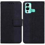 For Infinix Hot 12 Play Geometric Embossed Leather Phone Case(Black)