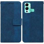 For Infinix Hot 12 Play Geometric Embossed Leather Phone Case(Blue)