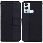 For Infinix Hot 12i Geometric Embossed Leather Phone Case(Black)