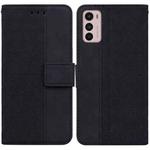 For Motorola Moto G42 Geometric Embossed Leather Phone Case(Black)