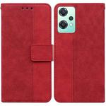 For OnePlus Nord CE 2 Lite 5G Geometric Embossed Leather Phone Case(Red)
