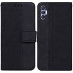 For Tecno Spark 8 Pro Geometric Embossed Leather Phone Case(Black)