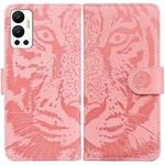For Infinix Hot 12 Tiger Embossing Pattern Horizontal Flip Leather Phone Case(Pink)