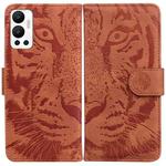 For Infinix Hot 12 Tiger Embossing Pattern Horizontal Flip Leather Phone Case(Brown)