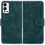 For Infinix Hot 12 Tiger Embossing Pattern Horizontal Flip Leather Phone Case(Green)