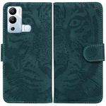 For Infinix Hot 12i Tiger Embossing Pattern Horizontal Flip Leather Phone Case(Green)