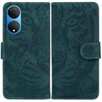 For Honor X7 Tiger Embossing Pattern Horizontal Flip Leather Phone Case(Green)