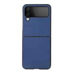 For Samsung Galaxy Z Flip4 Arashi Texture PU Phone Case(Deep Sea)