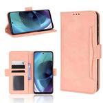 For Motorola Moto G52j Skin Feel Calf Pattern Leather Phone Case(Pink)