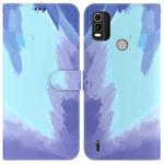 For Nokia C21 Plus Watercolor Pattern Horizontal Flip Leather Phone Case(Winter Snow)