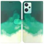 For OnePlus Nord CE 2 Lite 5G Watercolor Pattern Horizontal Flip Leather Phone Case(Cyan Green)