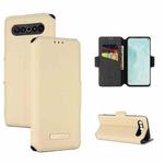 For Meizu 17 / 17 Pro MUXMA MX115 Cross Texture Oil Edge Flip Leather Phone Case(Gold)