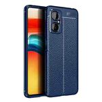 For Xiaomi Poco M4 5G Litchi Texture TPU Phone Case(Blue)