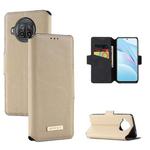 For Xiaomi Mi 10T Lite 5G MUXMA MX115 Cross Texture Oil Edge Flip Leather Phone Case(Gold)