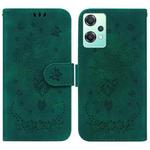 For OnePlus Nord CE 2 Lite 5G Butterfly Rose Embossed Leather Phone Case(Green)