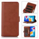 For Xiaomi Redmi Note 11T Pro Cow Texture Flip Leather Phone Case(Brown)