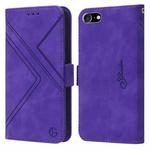 RFID Geometric Line Flip Leather Phone Case For iPhone 8 Plus / 7 Plus / 6 Plus(Purple)